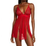 Mapale Mini Hearts Babydoll Chemise & Thong Set_RED