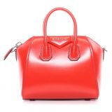 Givenchy Mini Antigona Box Leather Satchel_RED