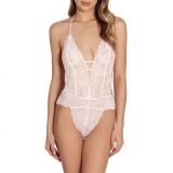 In Bloom by Jonquil Lace Thong Teddy_OFF-WHITE/ PINK