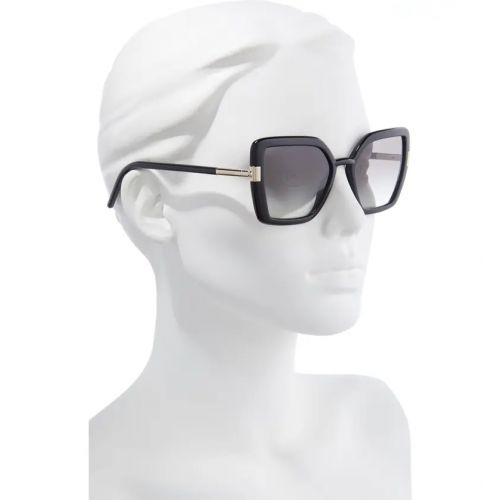 프라다 Prada 54mm Gradient Butterfly Sunglasses_BLACK/ GREY Gradient