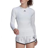 adidas Tennis Freelift Long Sleeve T-Shirt_WHITE/ BLACK