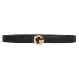 Givenchy G Chain Buckle Leather Belt_BLACK
