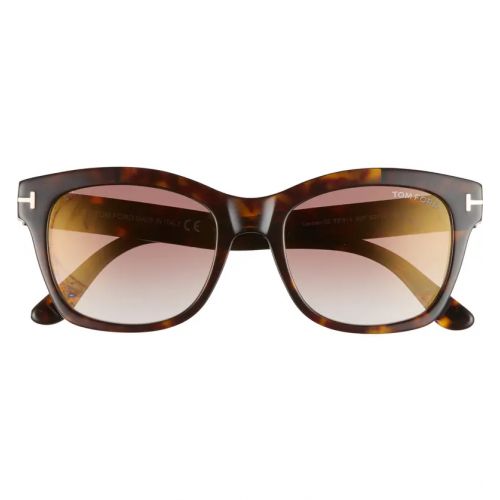 탐포드 Tom Ford Lauren 52mm Sunglasses_DARK HAVANA/ GRADIENT BROWN
