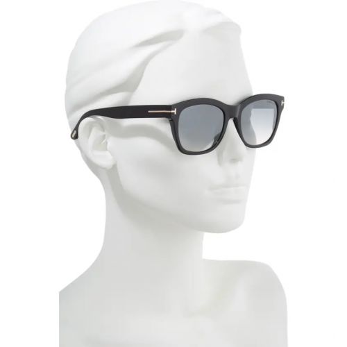 탐포드 Tom Ford Lauren 52mm Sunglasses_SHINY BLACK/ SMOKE MIRROR