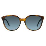 Dior 30Montaigne Mini 58mm Gradient Round Sunglasses_BROWN HAVANA/ BLUE