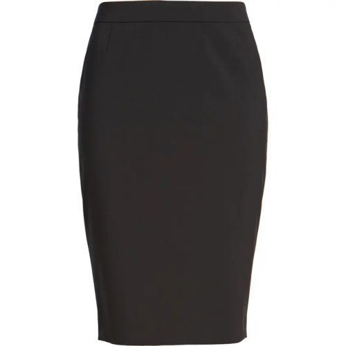 휴고보스 BOSS Vilea Tropical Stretch Wool Pencil Skirt_BLACK