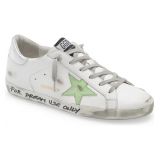 Golden Goose Super-Star Sneaker_WHITE LEATHER/ DISTRESSED FLUO