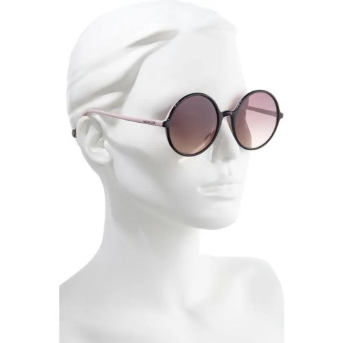 몽클레르 Moncler 57mm Round Sunglasses_BLACK/ ROSE/ VIOLET GRADIENT