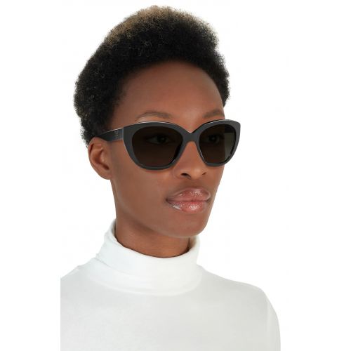 프라다 Prada 56mm Gradient Cat Eye Sunglasses_BLACK/ GREY Gradient
