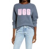 UGG Collection Madeline Fuzzy Logo Sweatshirt_CYCLONE / LAVENDER BREEZE