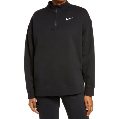 나이키 Nike Sportswear Quarter Zip Pullover_BLACK/ WHITE