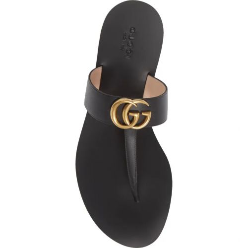 구찌 Gucci GG T-Strap Sandal_BLACK
