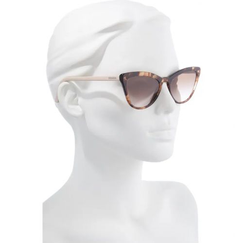 프라다 Prada 56mm Gradient Cat Eye Sunglasses_CARAMEL TORTOISE/ BROWN