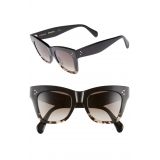 CELINE 50mm Gradient Butterfly Sunglasses_BLACK/ GREY HAVANA/ BROWN