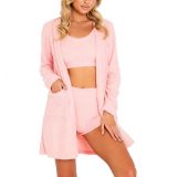 Roma Confidential Fuzzy Short Robe_PINK