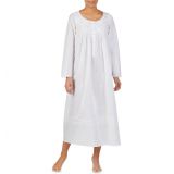 Eileen West Long Sleeve Nightgown_SOLID WHITE