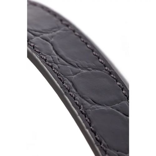 지방시 Givenchy G-Chain Buckle Croc Embossed Leather Belt_BLACK