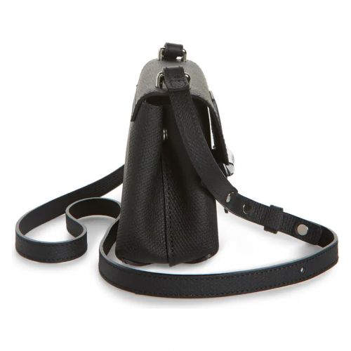  Longchamp Small Roseau Leather Crossbody Bag_BLACK