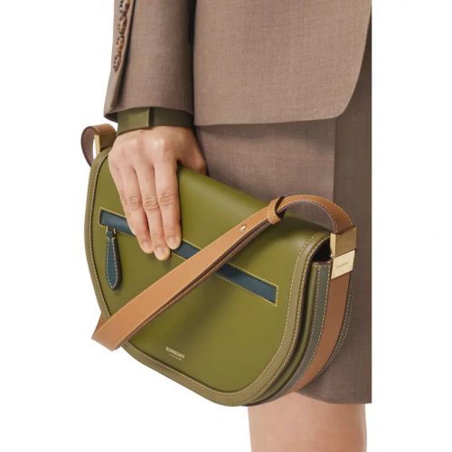 버버리 Burberry Medium Olympia Colorblock Leather Shoulder Bag_JUNIPER GREEN