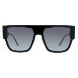 Dior 58mm Flattop Sunglasses_SHINY BLACK / SMOKE