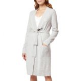 The White Company Short Cashmere Robe_PALE GREY MARL