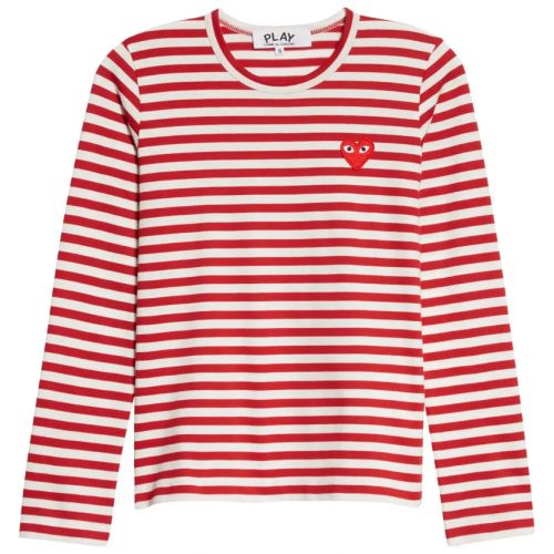 꼼데가르송 Comme des Garcons PLAY Cotton T-Shirt_4-RED/WHITE