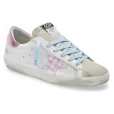 Golden Goose Super-Star Low Top Sneaker_WHITE LEATHER/ PINK/ WHITE