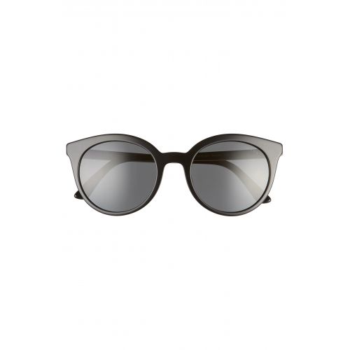 프라다 Prada 53mm Round Cat Eye Sunglasses_BLACK/ GREY GRADIENT