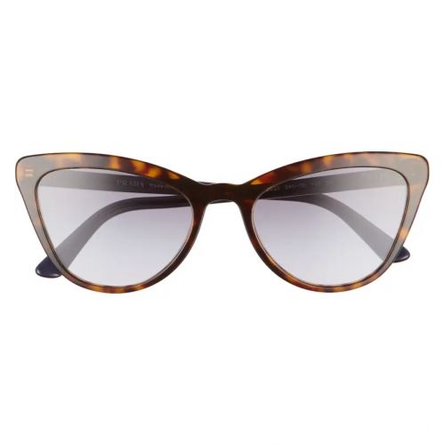 프라다 Prada 56mm Gradient Cat Eye Sunglasses_TORTOISE/ VIOLET Gradient BLUE