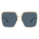 Dior EverDior 60mm Square Sunglasses_GOLD/ BLUE