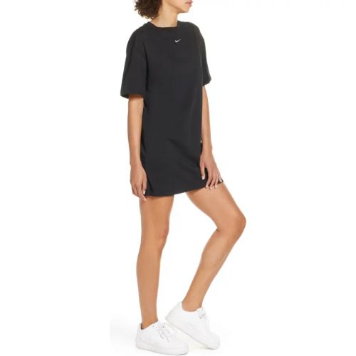 나이키 Nike Sportswear Essential T-Shirt Dress_BLACK/WHITE