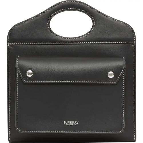 버버리 Burberry Mini Leather Pocket Bag_BLACK