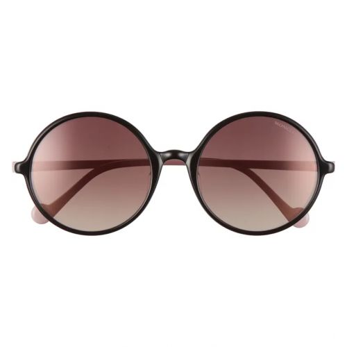 몽클레르 Moncler 57mm Round Sunglasses_BLACK/ ROSE/ VIOLET GRADIENT