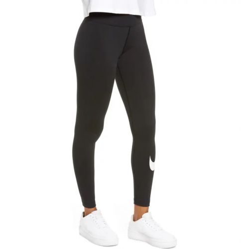 나이키 Nike Sportswear Swoosh Leggings_BLACK/ WHITE