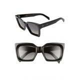 CELINE 51mm Polarized Square Sunglasses_BLACK/ SMOKE