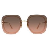 Dior UltraDior 65mm Oversize Square Sunglasses_GOLD/ BROWN