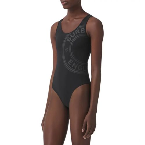 버버리 Burberry Jolie Logo One-Piece Swimsuit_BLACK