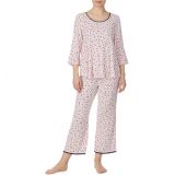 kate spade new york bell cuff pajamas_SCATTERED DOT PINK