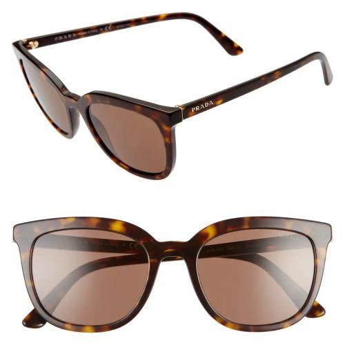 프라다 Prada 53mm Cat Eye Sunglasses_HAVANA/ BROWN