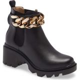Steve Madden Amulet Chain Bootie_BLACK LEATHER