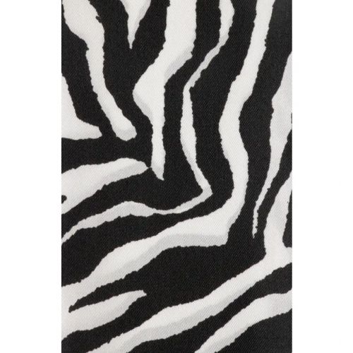 레베카밍코프 Rebecca Minkoff Zebra Print Skinny Silk Scarf_BLACK