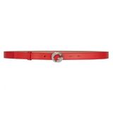 Givenchy G Chain Buckle Leather Belt_RED