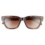 Tory Burch 53mm Gradient Cat Eye Sunglasses_DARK TORT/ BROWN Gradient