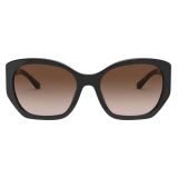 Tory Burch 55mm Polarized Cat Eye Sunglasses_BLACK/ DK BROWN GRADIENT