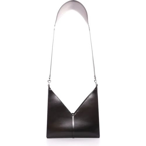 지방시 Givenchy Small Cutout Chain Strap Leather Crossbody Bag_BLACK