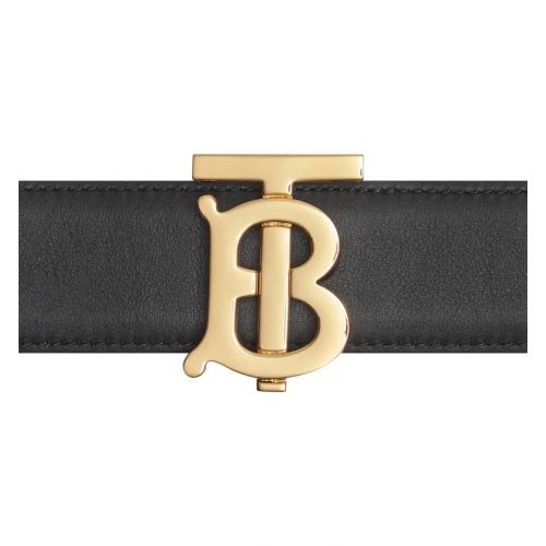 버버리 Burberry Monogram Motif Reversible Leather Belt_BLACK/ MALT BROWN