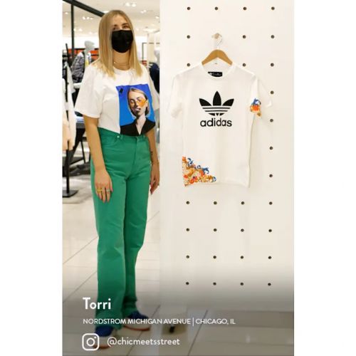 아디다스 adidas Originals x HER Studio Floral Accent Graphic Logo Tee_BLACK MULTICOLOR