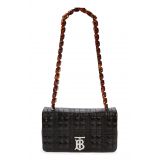 Burberry Small Lola Quilted Leather Shoulder Bag_BLACK