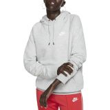 Nike Sportswear Essential Pullover Fleece Hoodie_DARK GREY HEATHER/ WHITE