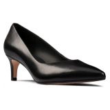 Clarks Laina55 Court 2 Pointed Toe Pump_BLACK LEATHER